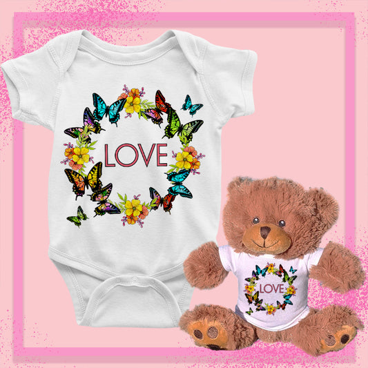 Butterfly Love, Baby Teddy Bear Bundle