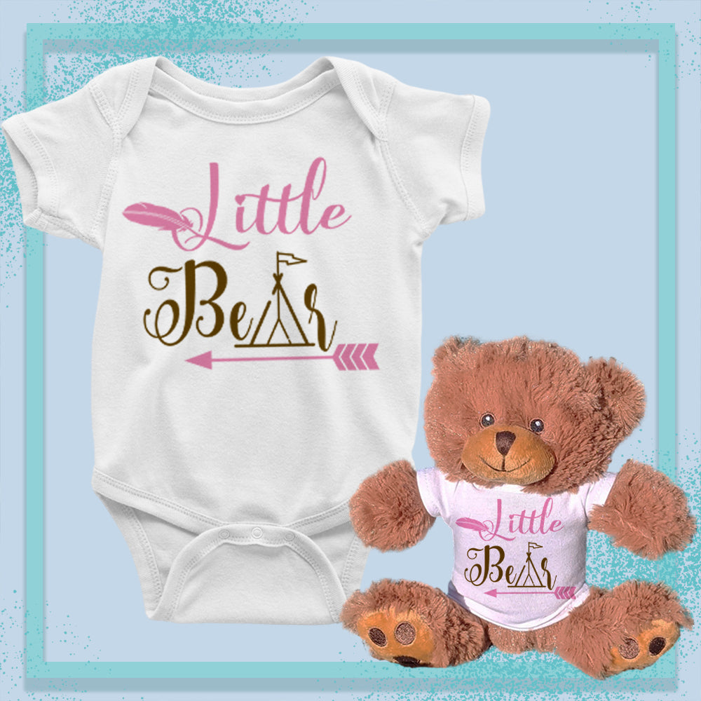 Little Bear Pink, Baby Teddy Bear Bundle