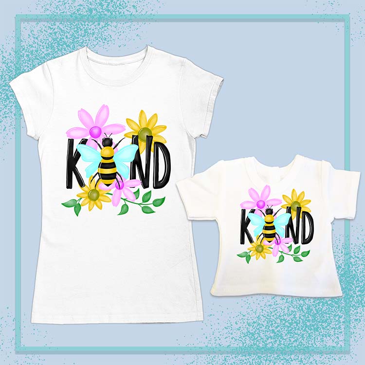 Bee Kind, Extra Regular Girl's & Doll Shirts