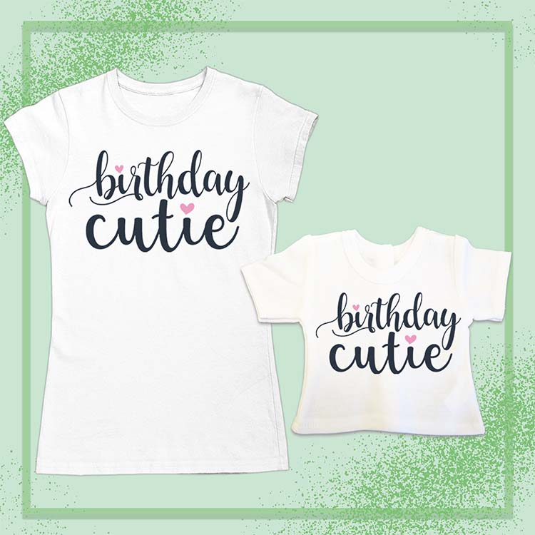 Birthday Cutie, 14" Doll Regular Tee Bundle