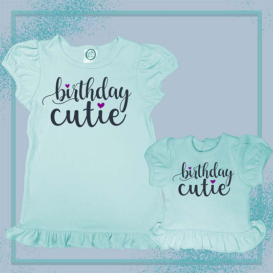 Birthday Cutie, Extra Ruffle Girl's & Doll Shirts
