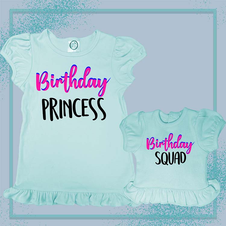 Birthday Princess, Extra Ruffle Girl's & Doll Shirts