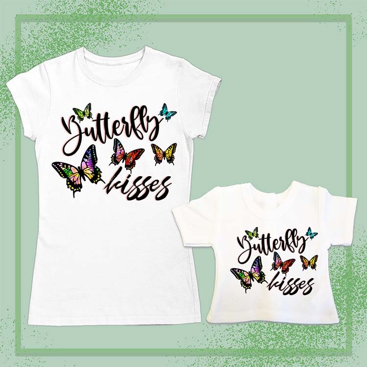 Butterfly Kisses, Extra Regular Girl's & Doll Shirts