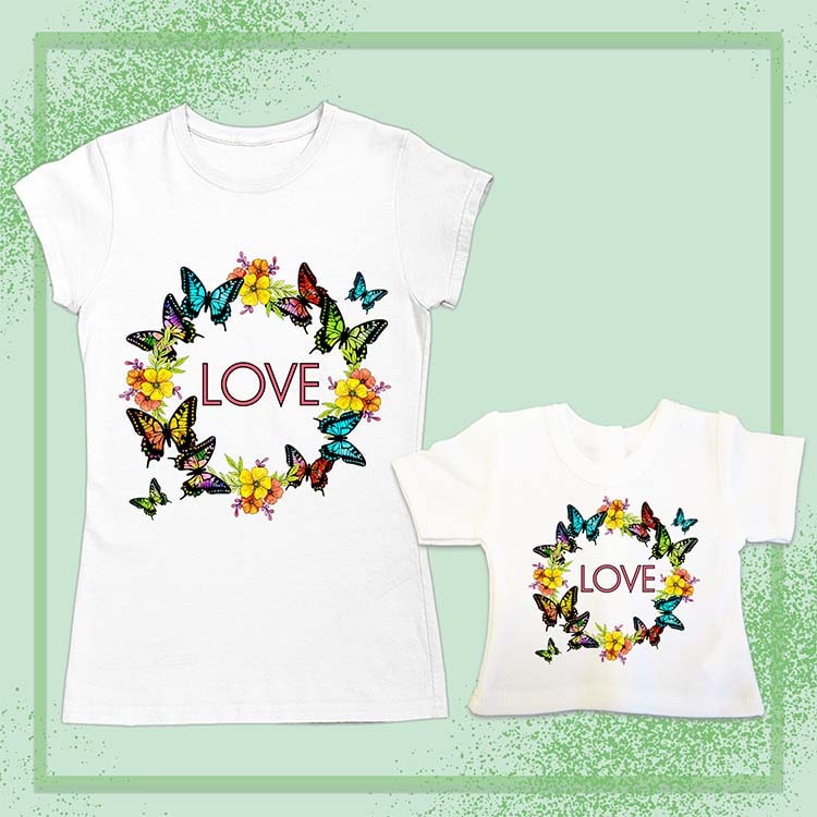 Butterfly Love, 14" Doll Regular Tee Bundle