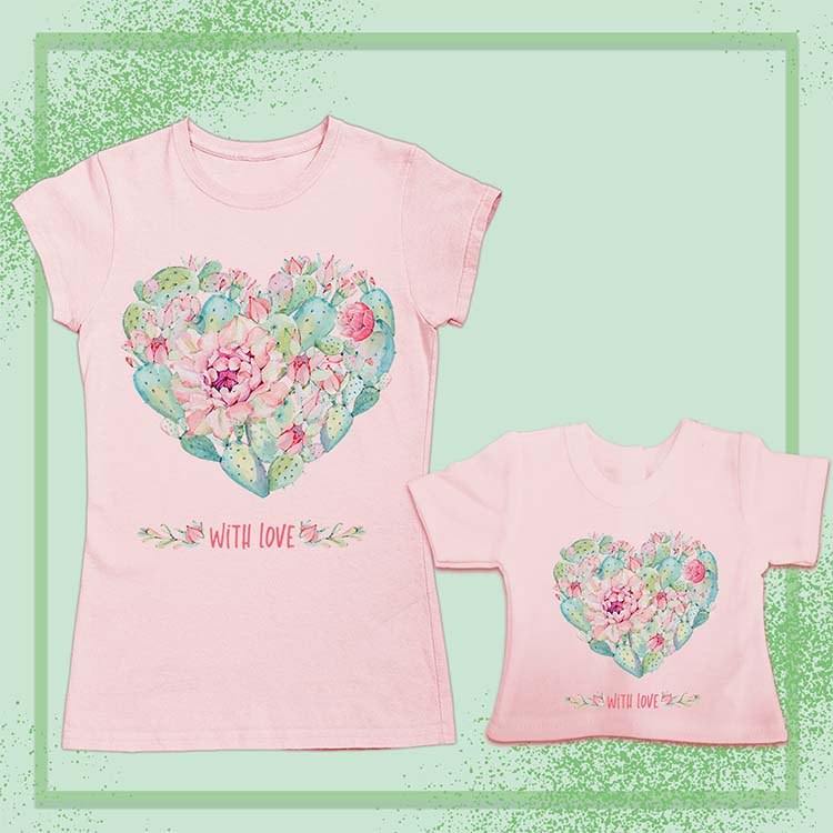 Cactus Heart, 18" Doll Regular Tee Bundle