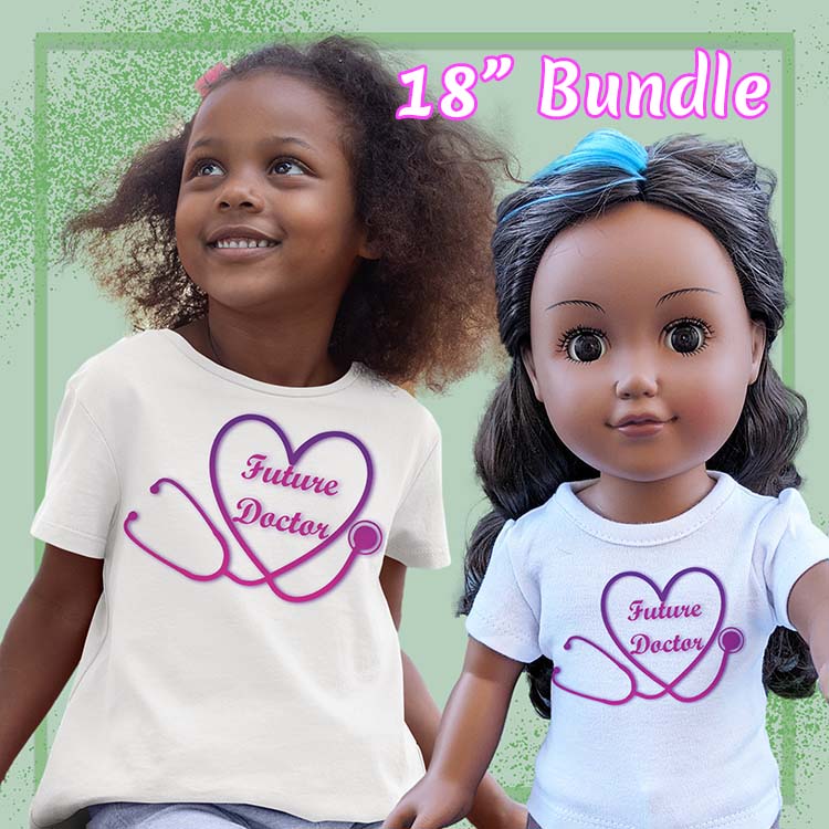 Future Doctor, 18" Doll Regular Tee Bundle