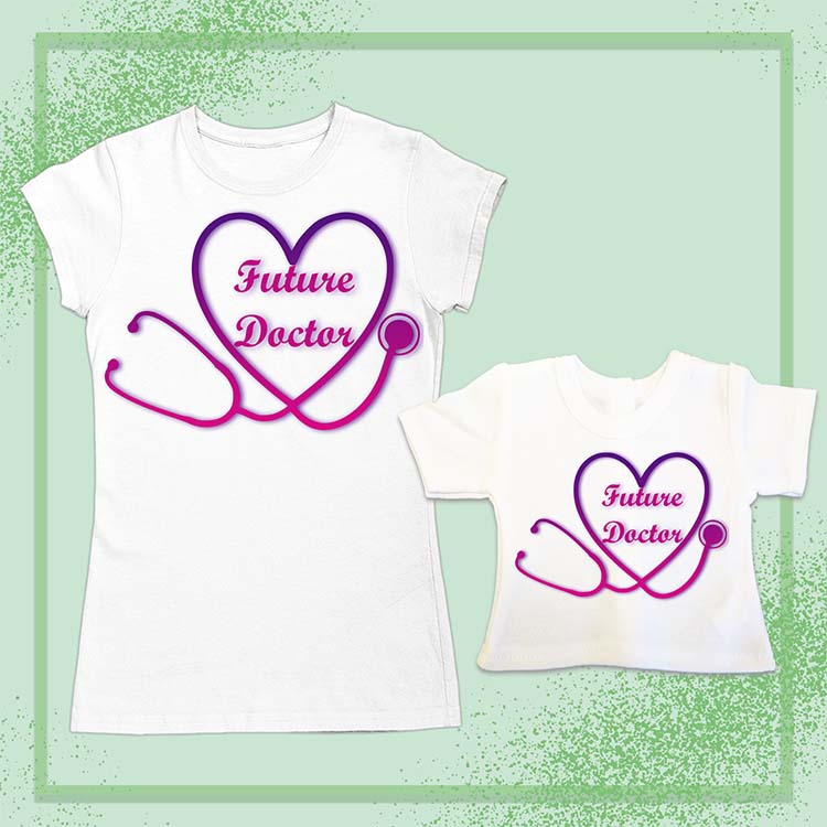 Future Doctor, 14" Doll Regular Tee Bundle