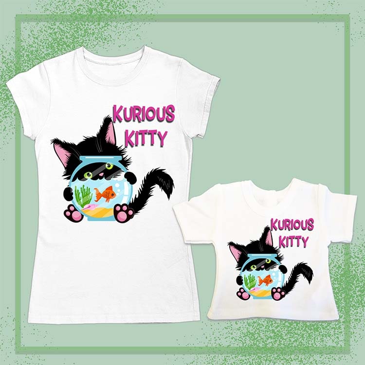 Kurious Kitty, 14" Doll Regular Tee Bundle