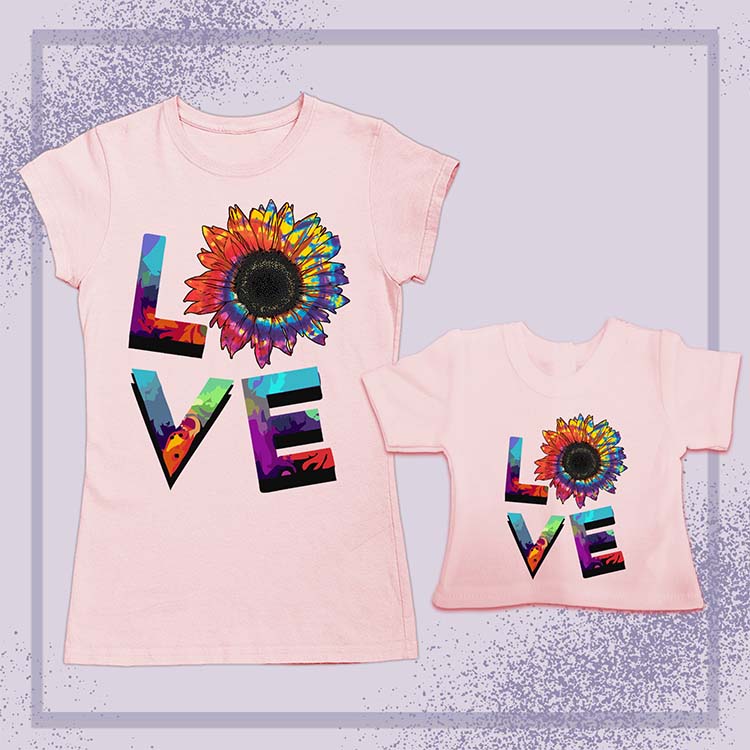 Love Sunflower, Extra Regular Girl's & Doll Shirts