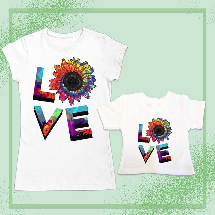 Love Sunflower, Extra Regular Girl's & Doll Shirts