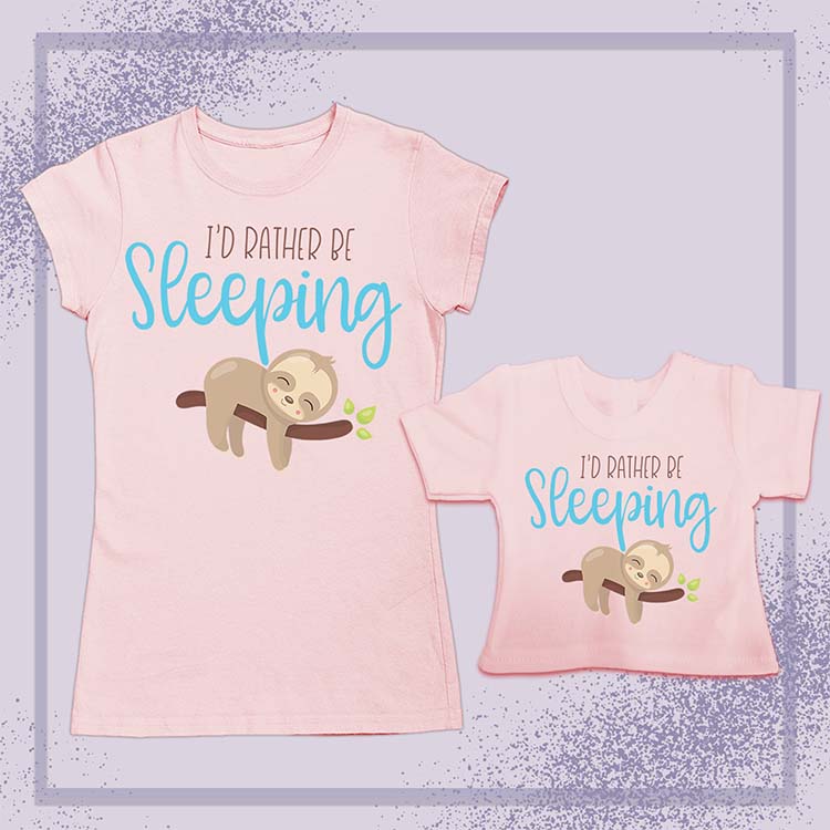 Rather Be Sleeping Sloth, 18" Doll Regular Tee Bundle