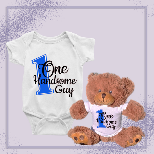 One Handsome Guy, Baby Teddy Bear Bundle